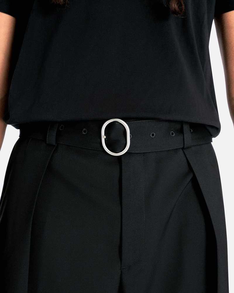 【送料&関税込】Jil Sander Gabardine Belt Pants Sharp Wool Gabardine Cargo Trousers in Black – SVRN