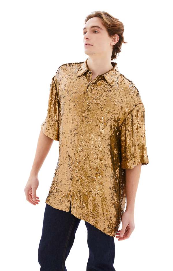Dries Van Noten Cassidye Shirt - Gold | Garmentory