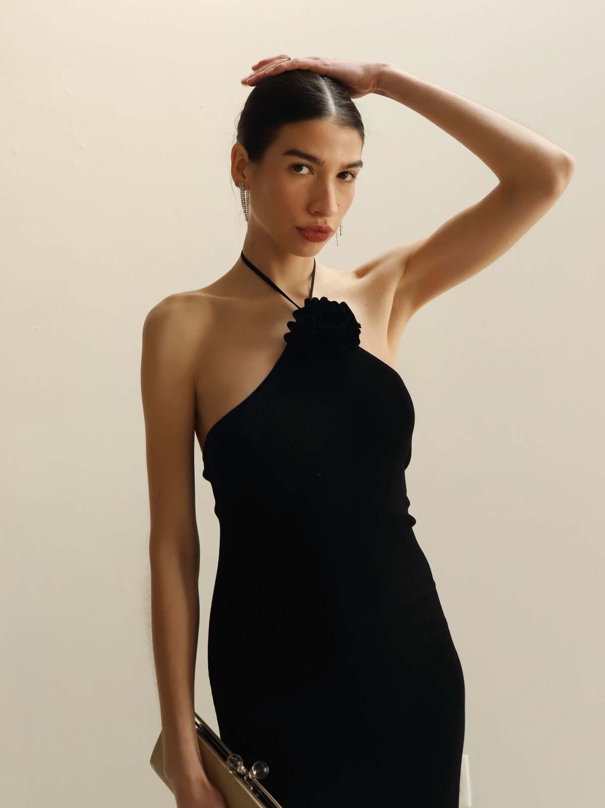 Black Coeur Knit Halter Dress | Garmentory