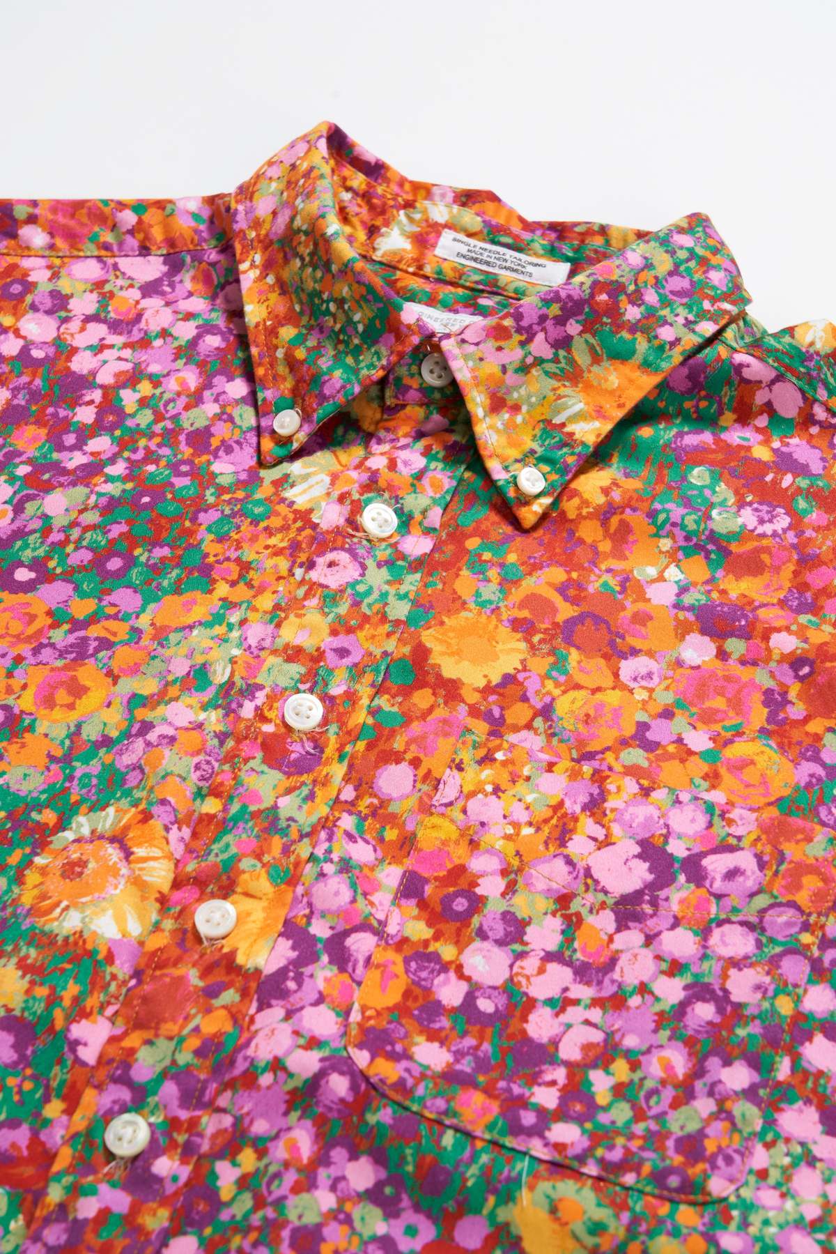 Engineered Garments 19 Century BD Shirt - Floral Satin | Garmentory