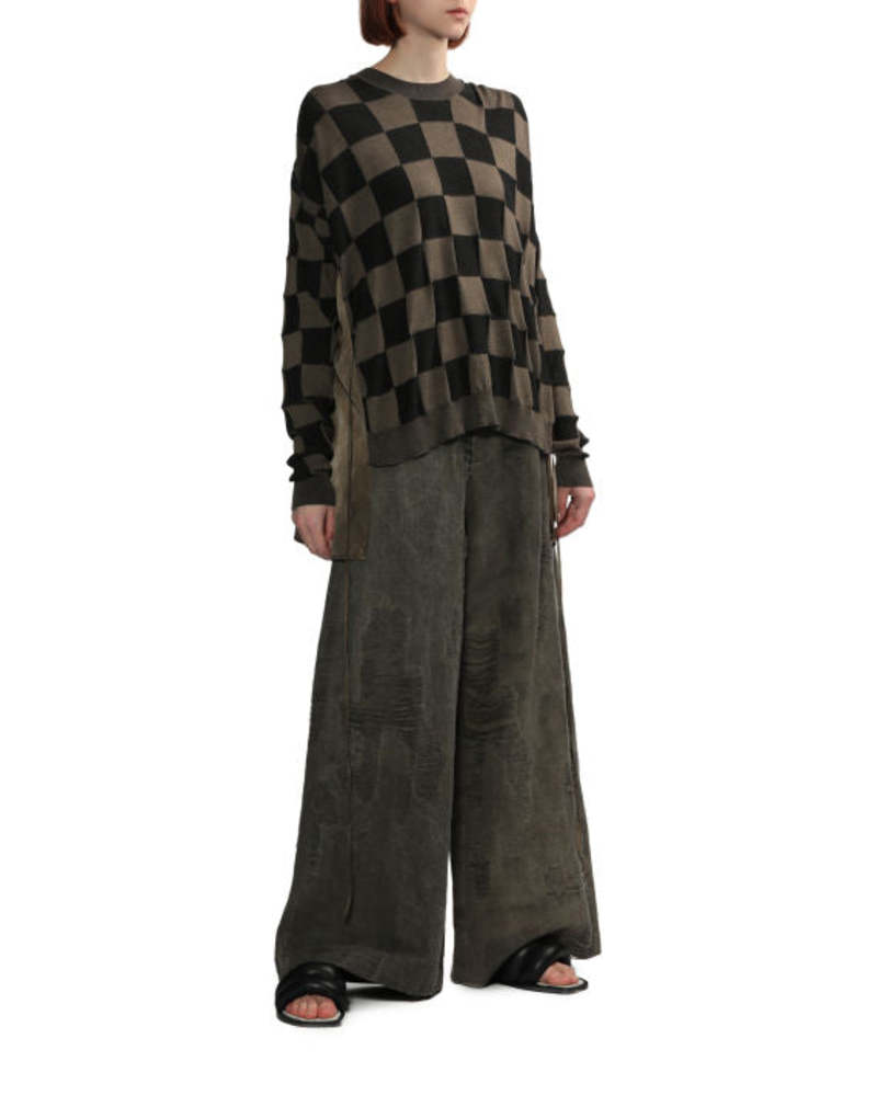 ボトムスその他 UMA WANG Women Pants LUW3006UW128 Grey Uma Wang Distressed Pitti Pants - Grey | Garmentory