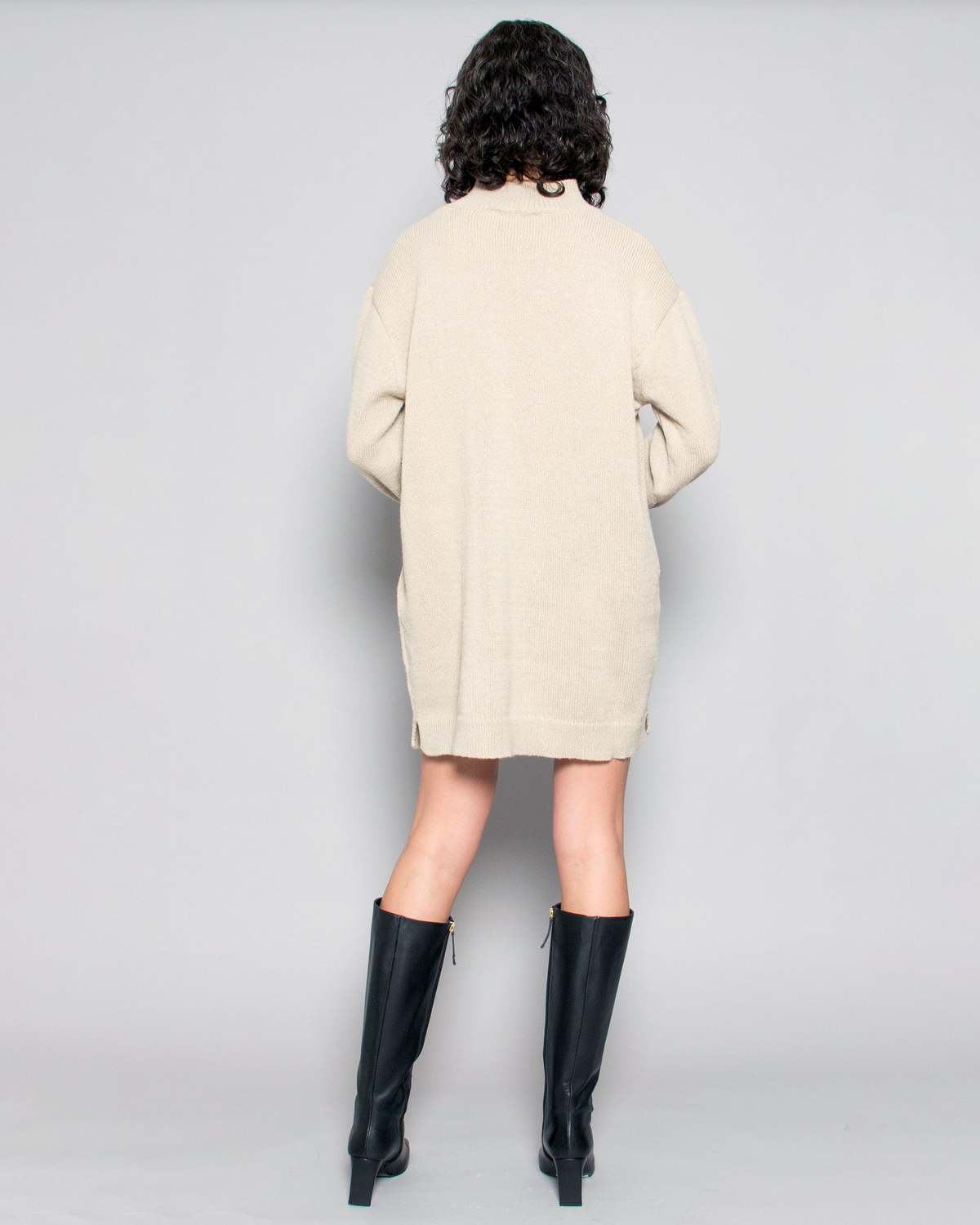 beige oversized sweater dress Oversized sweater dress main image 0