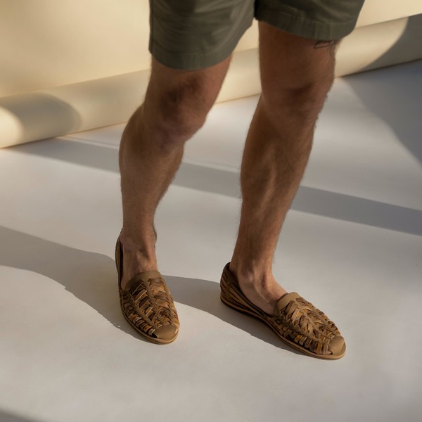 Nisolo Huarache Sandal - Tobacco Colorblock | Garmentory display picture 1