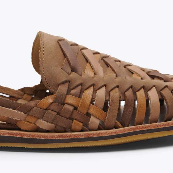 Nisolo Huarache Sandal - Tobacco Colorblock | Garmentory display picture 1