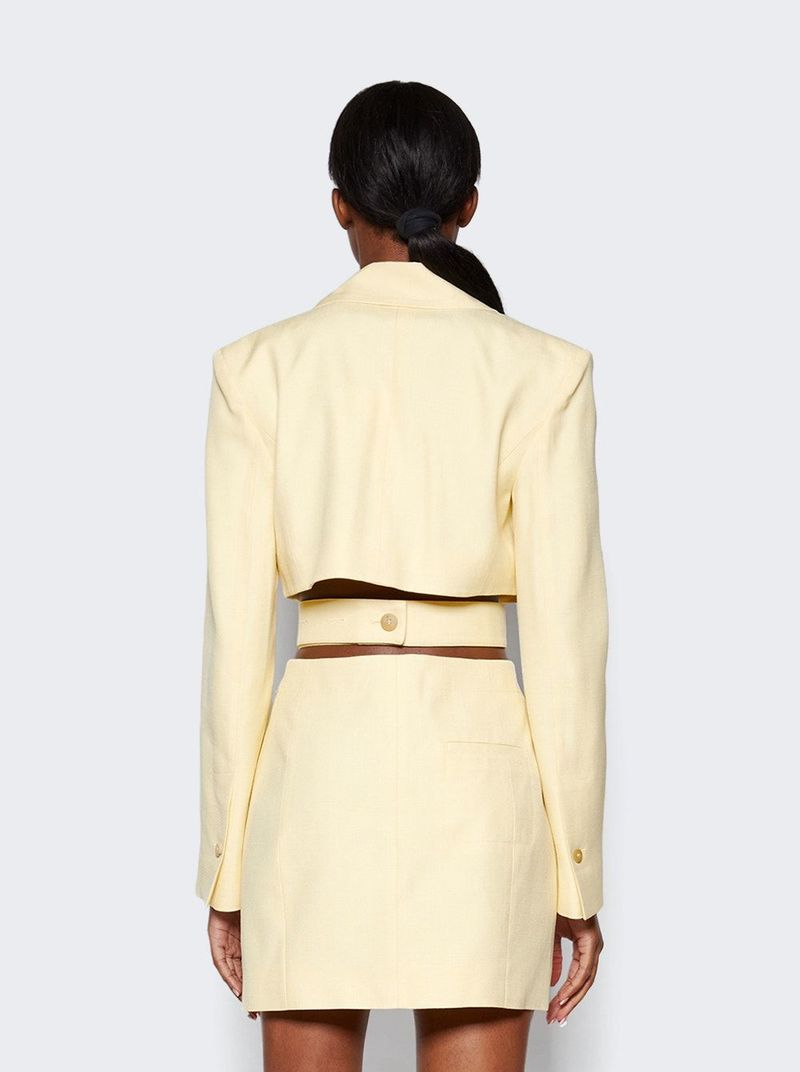 ★JACQUEMUS★ La Robe Bari One Piece Yellow 221DR0161069250 Jacquemus La Robe Bari Blazer Minidress | Yellow | FARFETCH