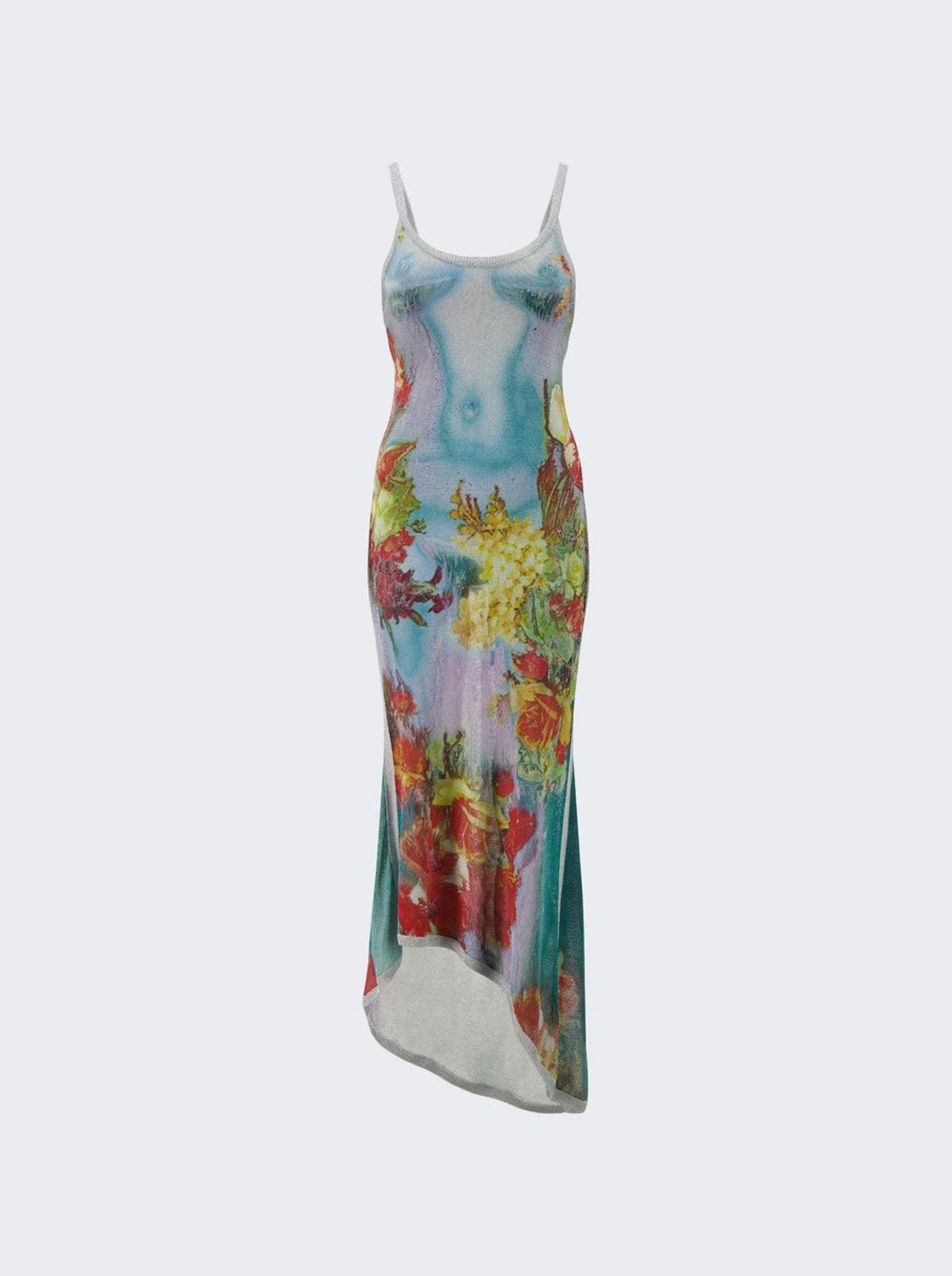 knee length dresses for ladies Jean Paul Gaultier Constellation Galaxy Illusion Long Dress main image 0