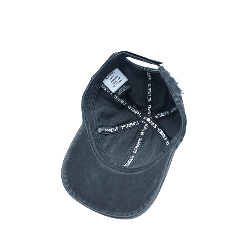 VETEMENTS Destroyed Denim Cap | Garmentory