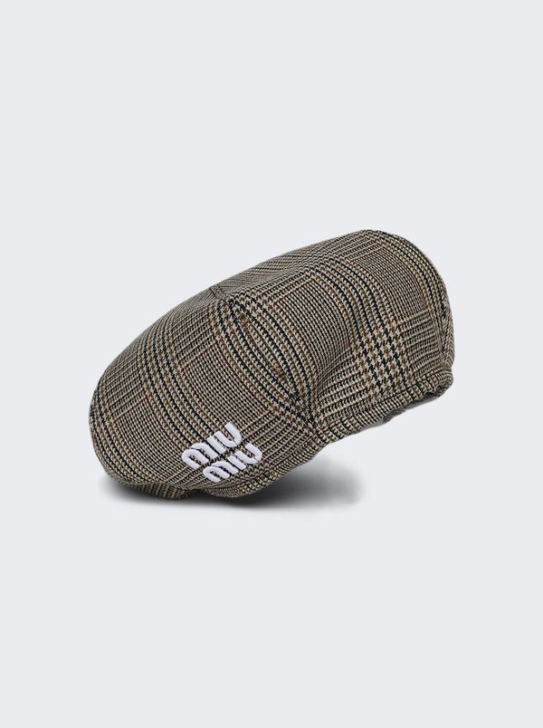 Miu Miu｜HUNTING CAPS/BERET HATS (5HC075 2CSI F0002) MIU MIU Beret Hat - Tabacco | Garmentory
