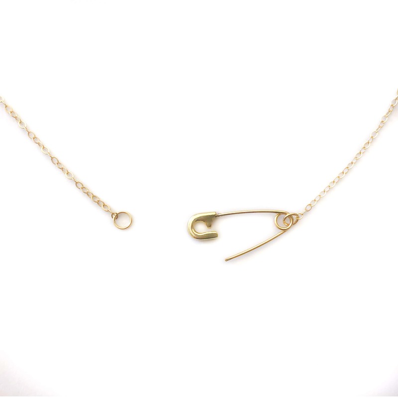 Futaba Hayashi Safety pin necklace - 14K yellow gold Futaba Hayashi Safety pin necklace - 14K yellow gold