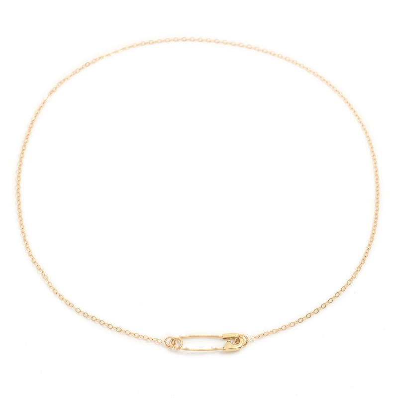 Futaba Hayashi Safety pin necklace - 14K yellow gold Futaba Hayashi Safety pin necklace - 14K yellow gold