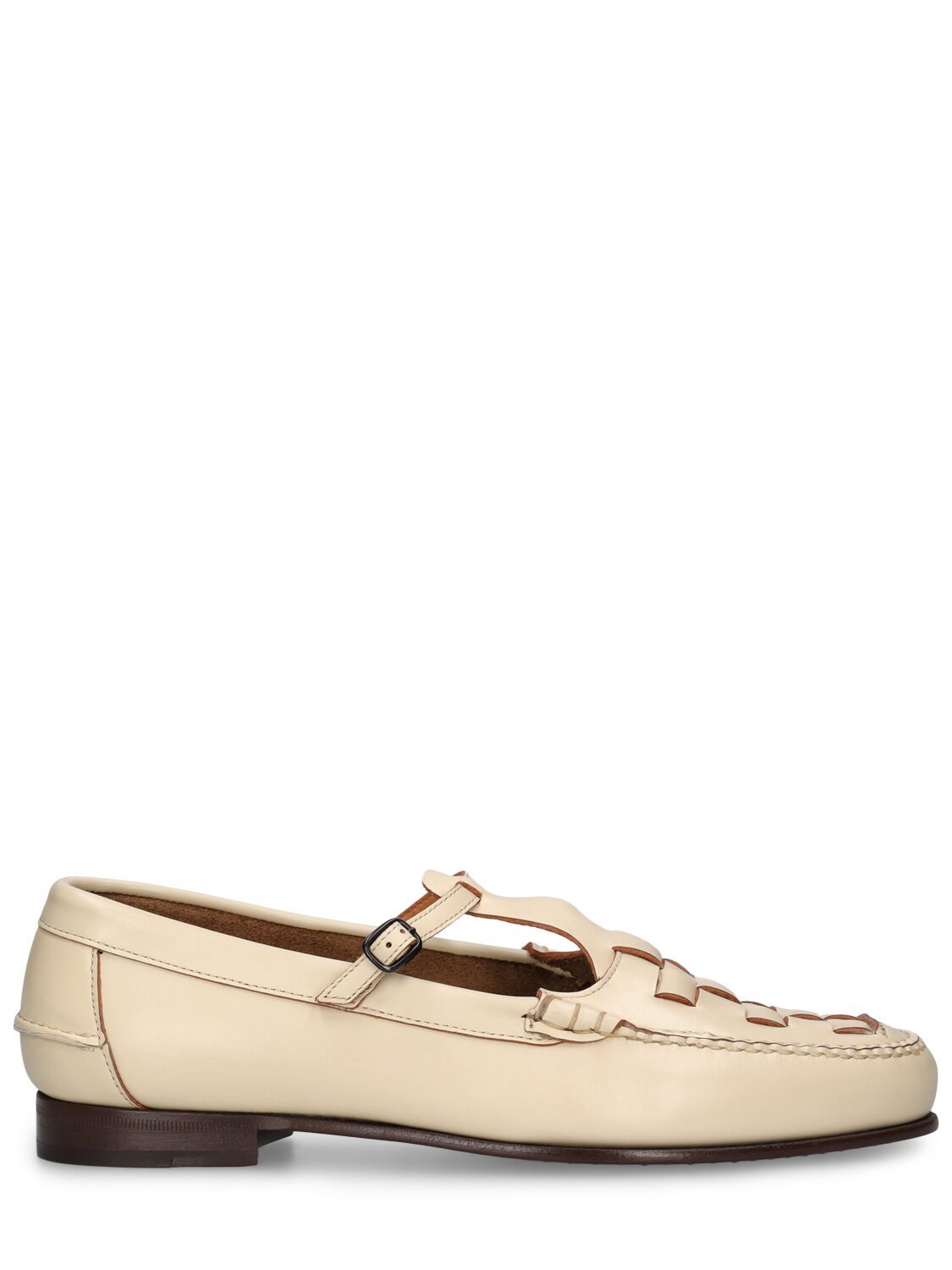 Hereu Maqueda レザーローファー 15mm MAQUEDA - Interwoven T-bar Loafer – Hereu Studio