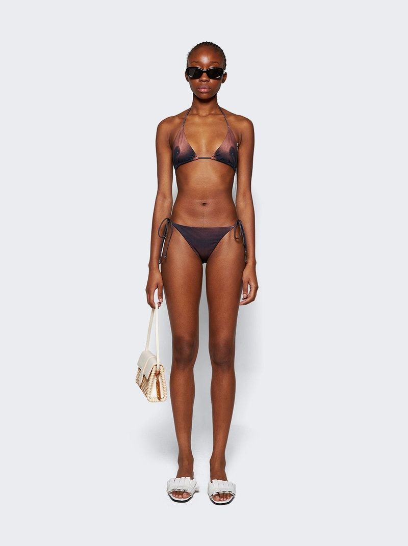 Jean Paul Gaultier Printed Corps Bikini Top - Dark Nude