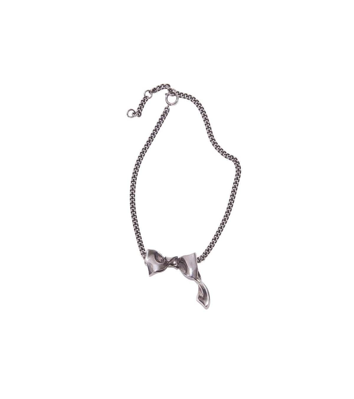 Acne Studios Bow Necklace - Silver | Garmentory