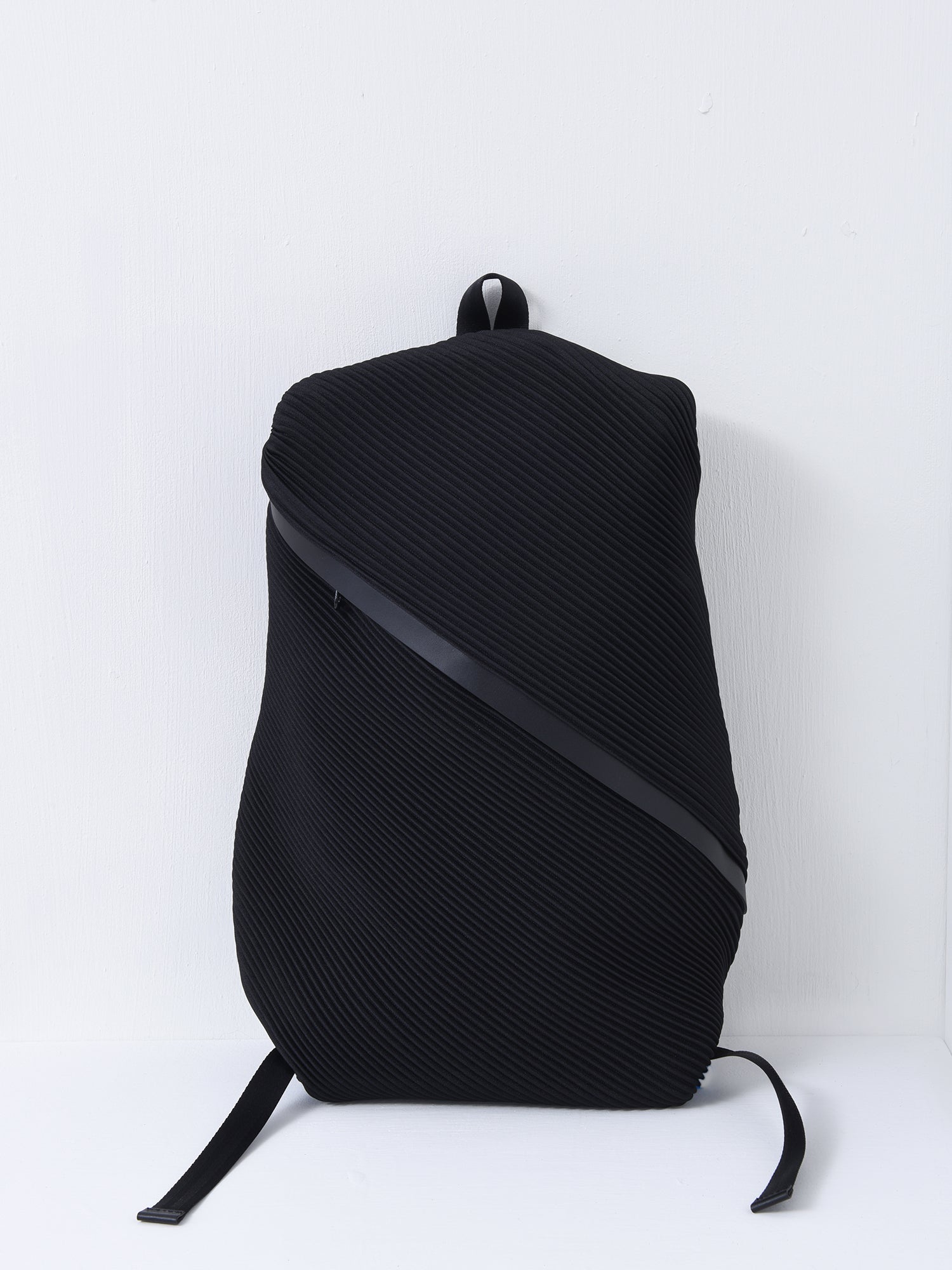 Pleats Please Bias Pleated Black Women\'s Backpack Pleats Please Issey Miyake Bias Pleated Backpack in Black  main image 3