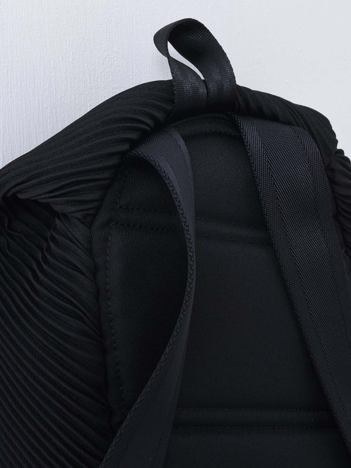 Pleats Please Bias Pleated Black Women\'s Backpack Pleats Please Issey Miyake Bias Pleated Backpack in Black  main image 2