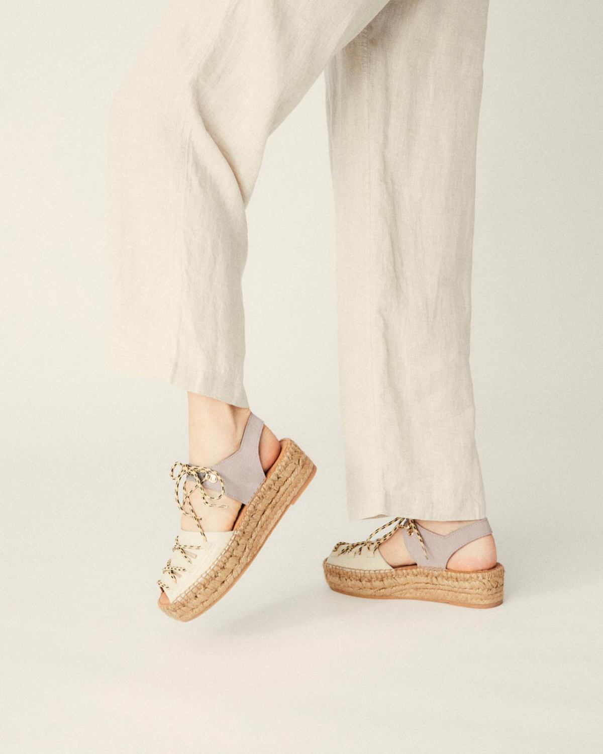 [Naguisa]Cima Ecru Olive【 残りわずか】 Naguisa Espadrilles - Cima Black-Ecru | Naguisa | Wolf & Badger