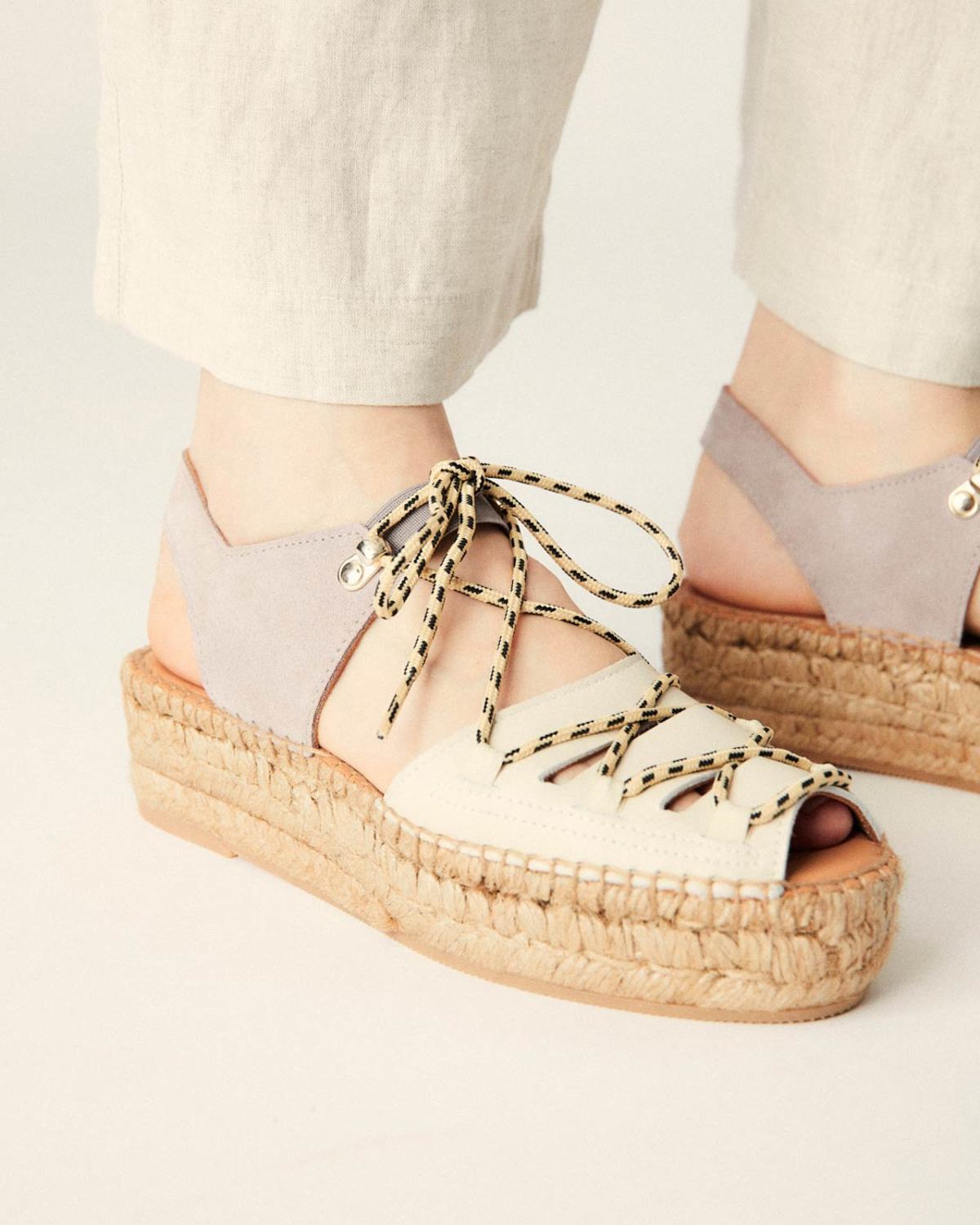 [Naguisa]Cima Ecru Olive【 残りわずか】 NAGUISA-CIMA-ESPADRILLES---