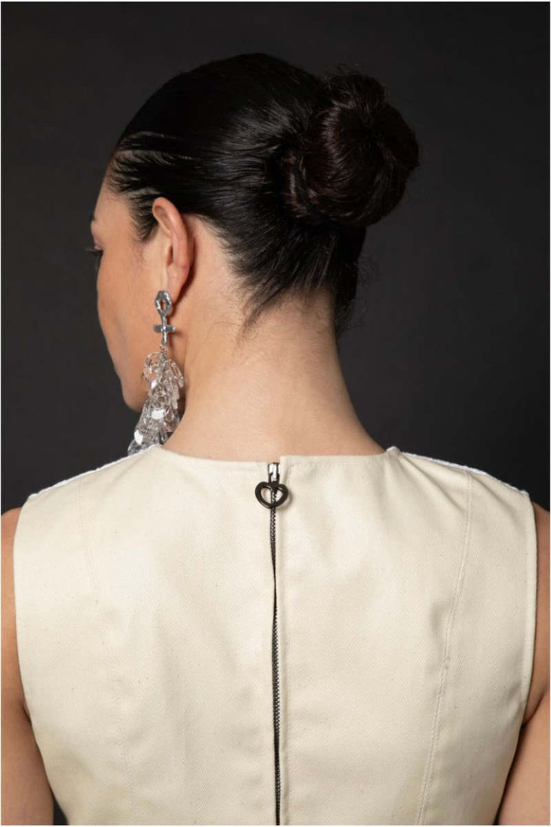 Marco Rambaldi Crochet Lace Up Crop Top - White | Garmentory