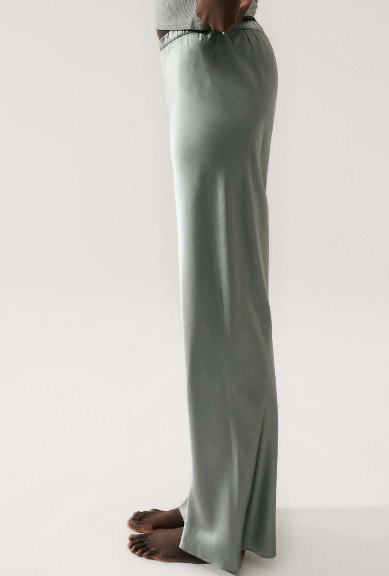 Silk Laundry BIAS CUT PANTS MOON pants - MOON