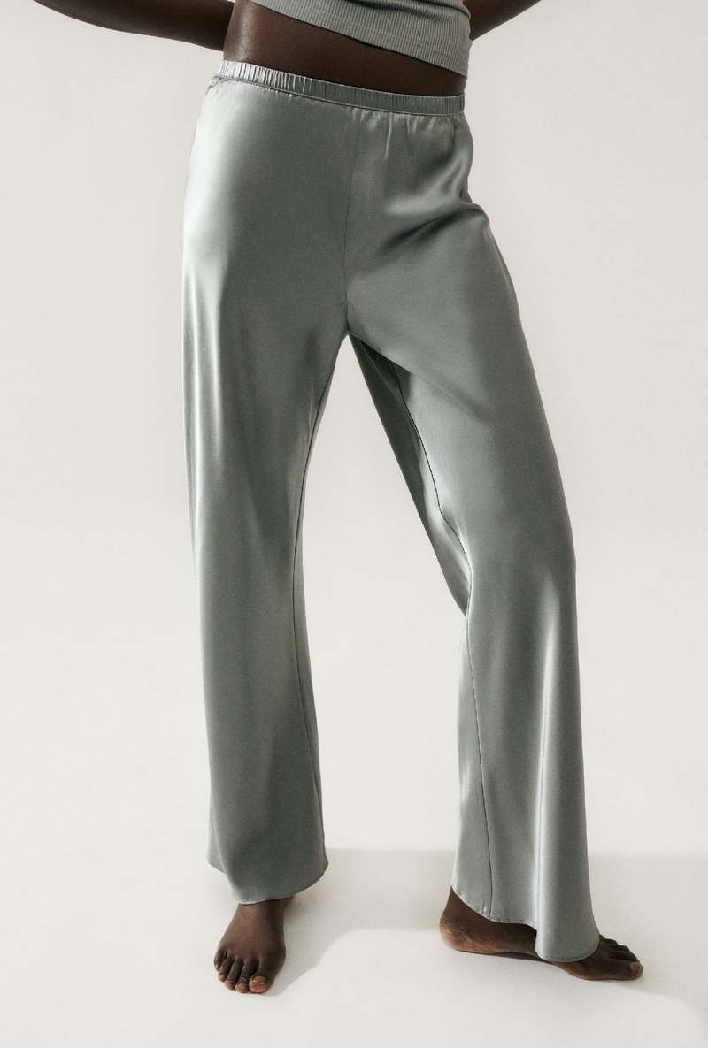 Silk Laundry BIAS CUT PANTS MOON pants - MOON