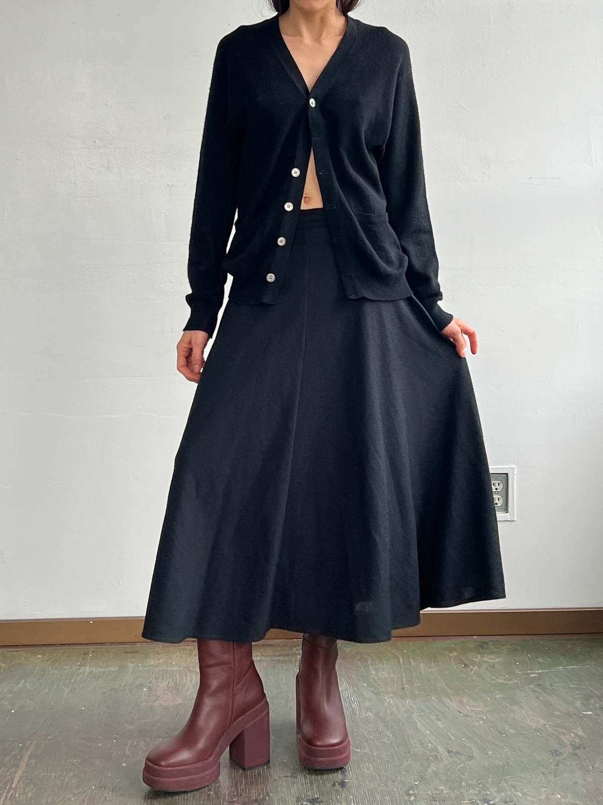 Knit Flared Skirt