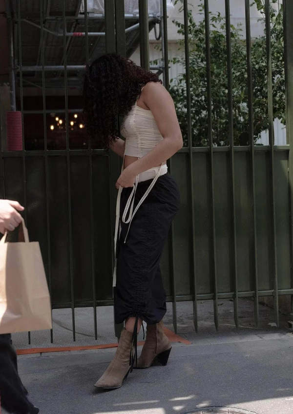 Baserange Pictorial Strap Skirt - Black | Garmentory