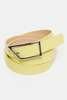Closed Soft Italian Leather Belt - Primary Yellow - Thumbnail 2