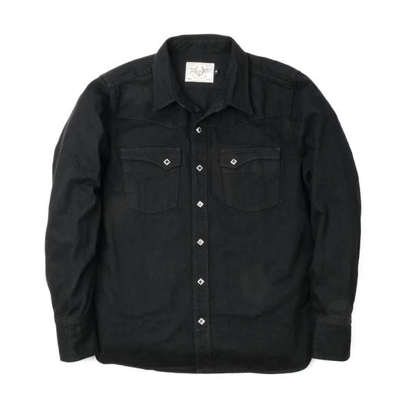 Freenote Cloth Calico 9 Ounce shirt - Black Denim | Garmentory