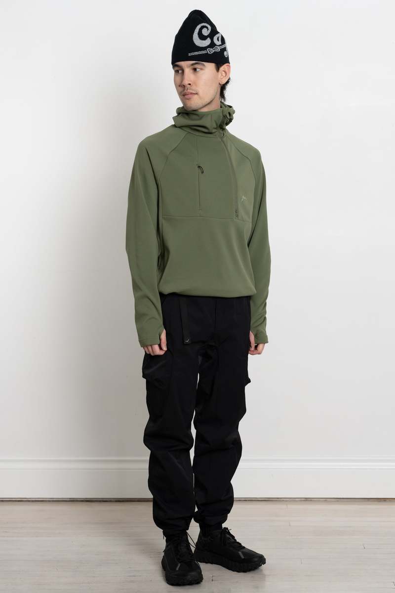 【CAYL】 live wool hoody / khaki CAYL Karuishi Halfzip Hoodie - Light Khaki | Garmentory
