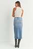 Just Black Denim Utility Pocket Midi Skirt - Washed Black/Medium - Thumbnail 3