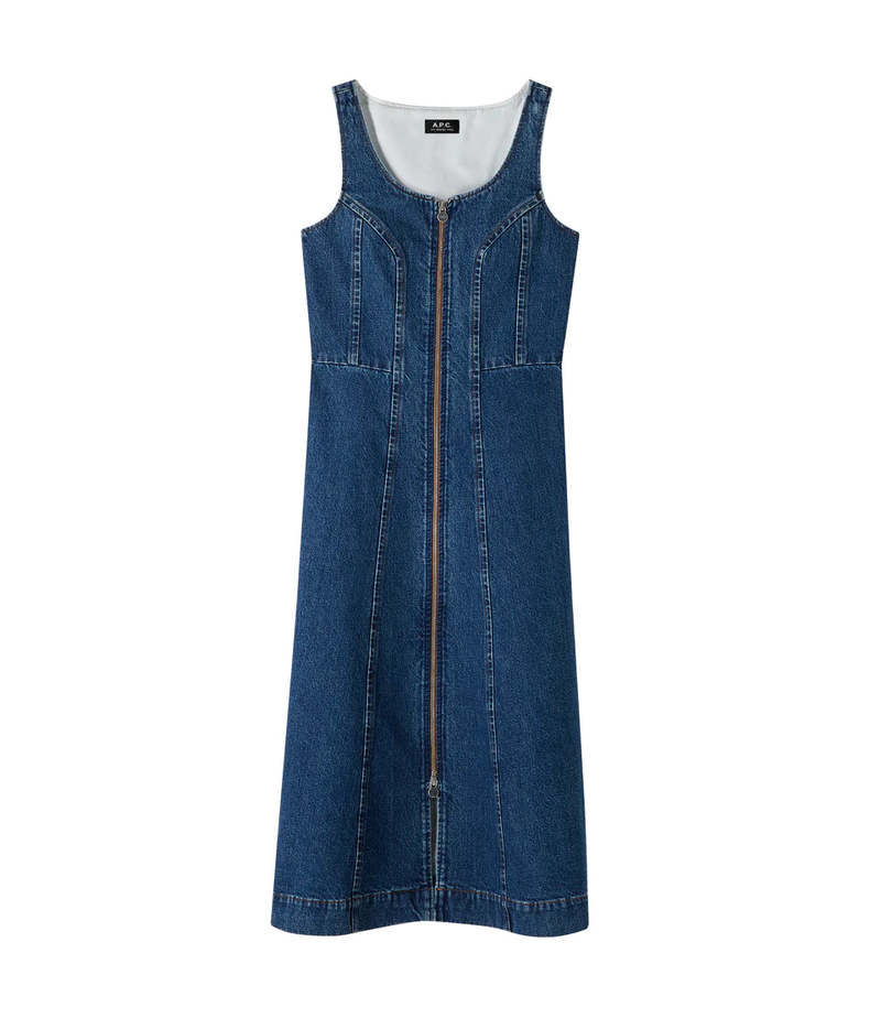 A.P.C.[アーペーセー] Stone Dress Aurelia dress | Soft stonewashed indigo denim | A.P.C. Ready