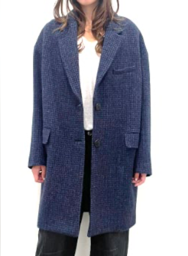 isabel marant etoile Limiza Coat - Navy | Garmentory