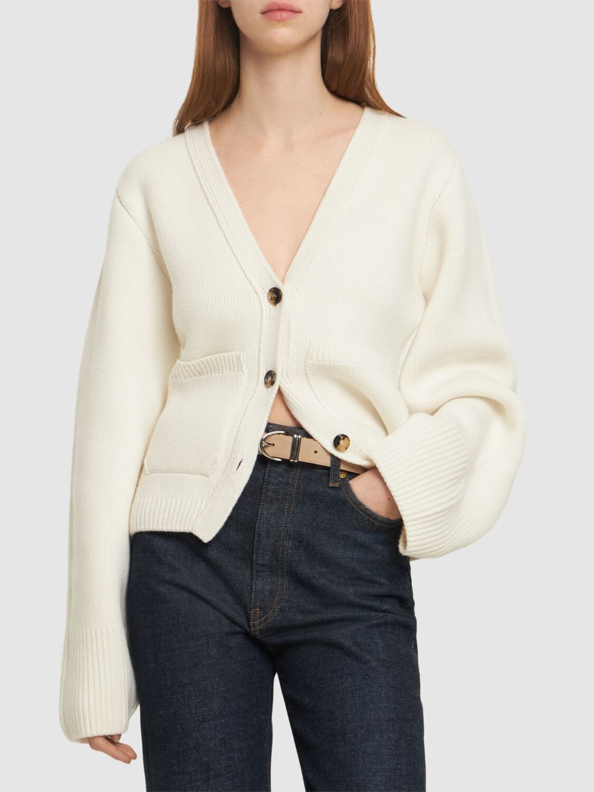 khaite 2.5cm Bambi Skinny Suede Belt - Nude | Garmentory