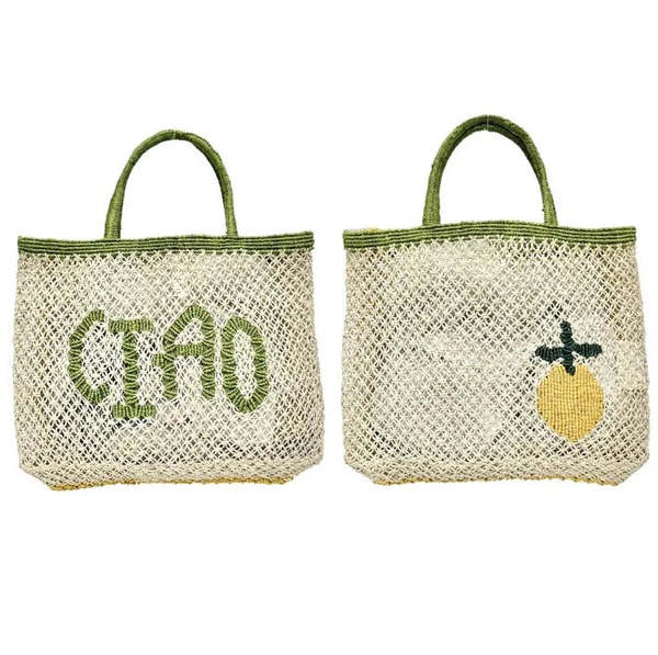 The Jacksons Small Ciao'Jute Bag Natural/Lemon Garmentory