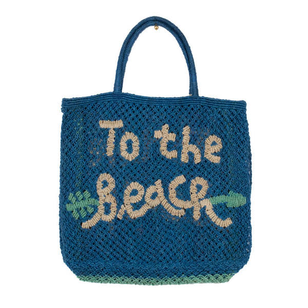 The Jacksons London MERCI Jute Bag Natural & Ocean main image 0