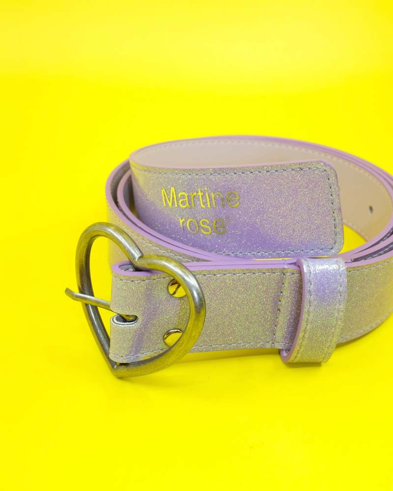 Martine Rose Glitter Charm Belt - Lilac | Garmentory