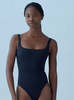 Nu Swim Pistachio Scoop Back One Piece - Black - Thumbnail 1