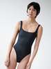 Nu Swim Pistachio Scoop Back One Piece - Black - Thumbnail 4