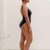 Nu Swim Pistachio Scoop Back One Piece - Black - Thumbnail 8
