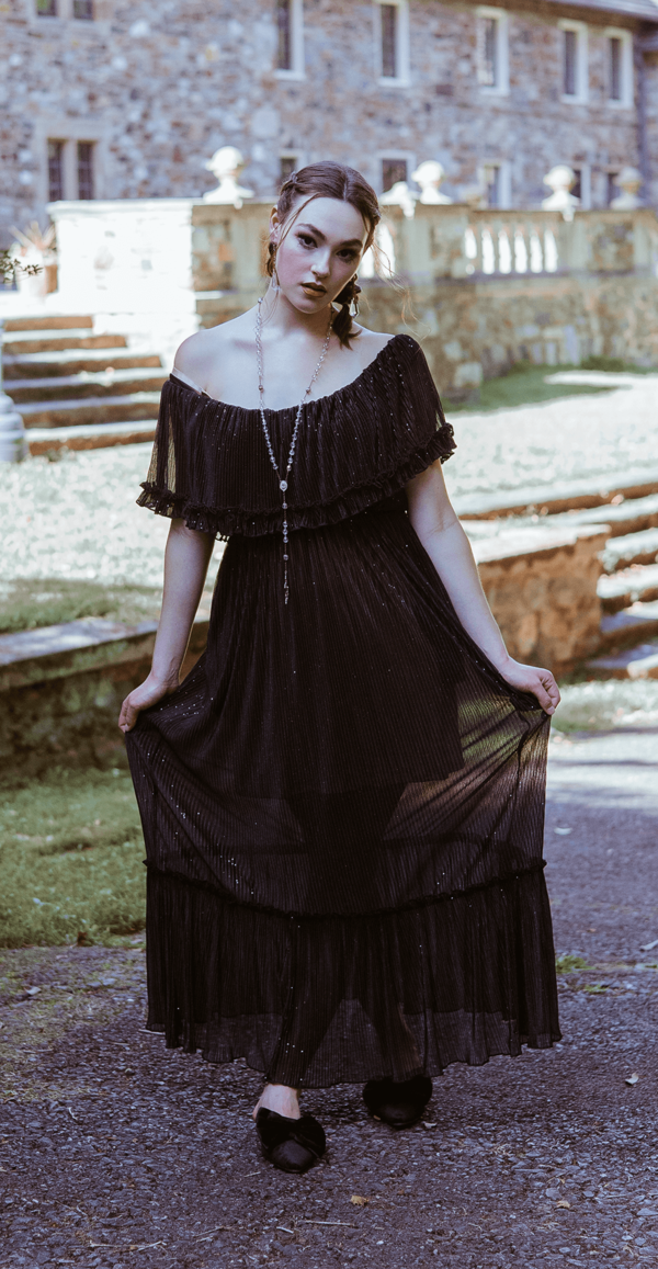 open lace back dress The Knit Pleated Dress main image 1