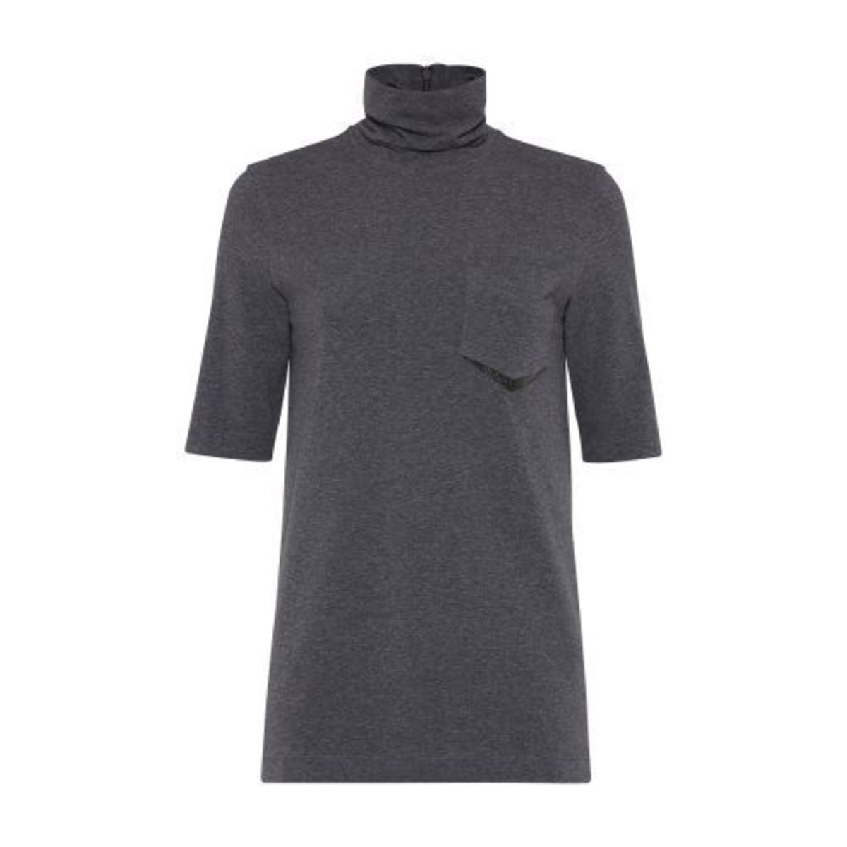 Brunello Cucinelli Turtleneck T-shirt - Dark Grey - Image 1 of 6