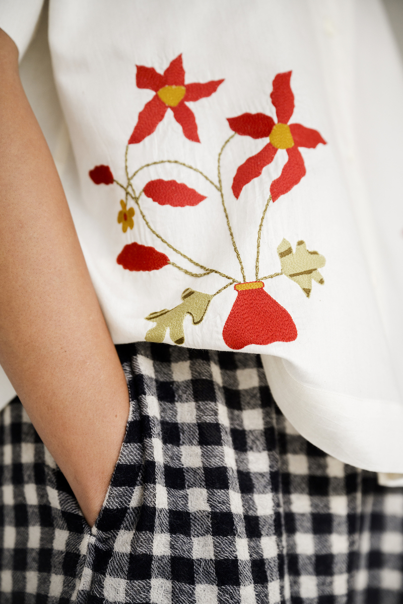 Runaway Bicycle Jon - Red Floral Shirt