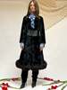Vintage Lilli Ann Velvet Trimmed Coat - Black - Thumbnail 3