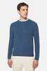 boglioli Cashmere Crew Sweater - Blue - Thumbnail 3
