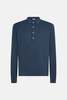 boglioli Long Sleeve Polo - Navy - Thumbnail 4