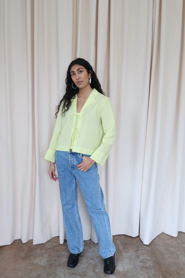 Inwear Helve Bows Poplin Blouse - Lime