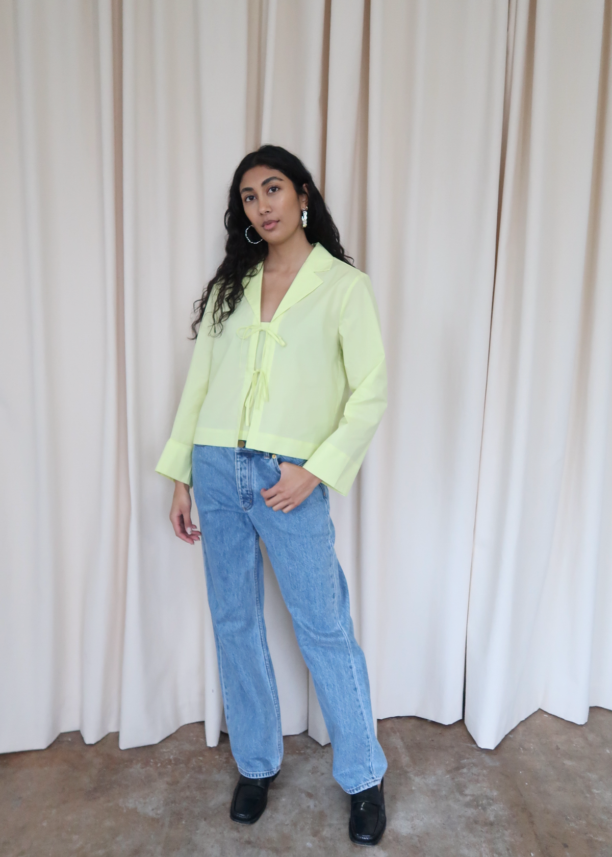 Inwear Helve Bows Poplin Blouse - Lime - Image 1 of 4