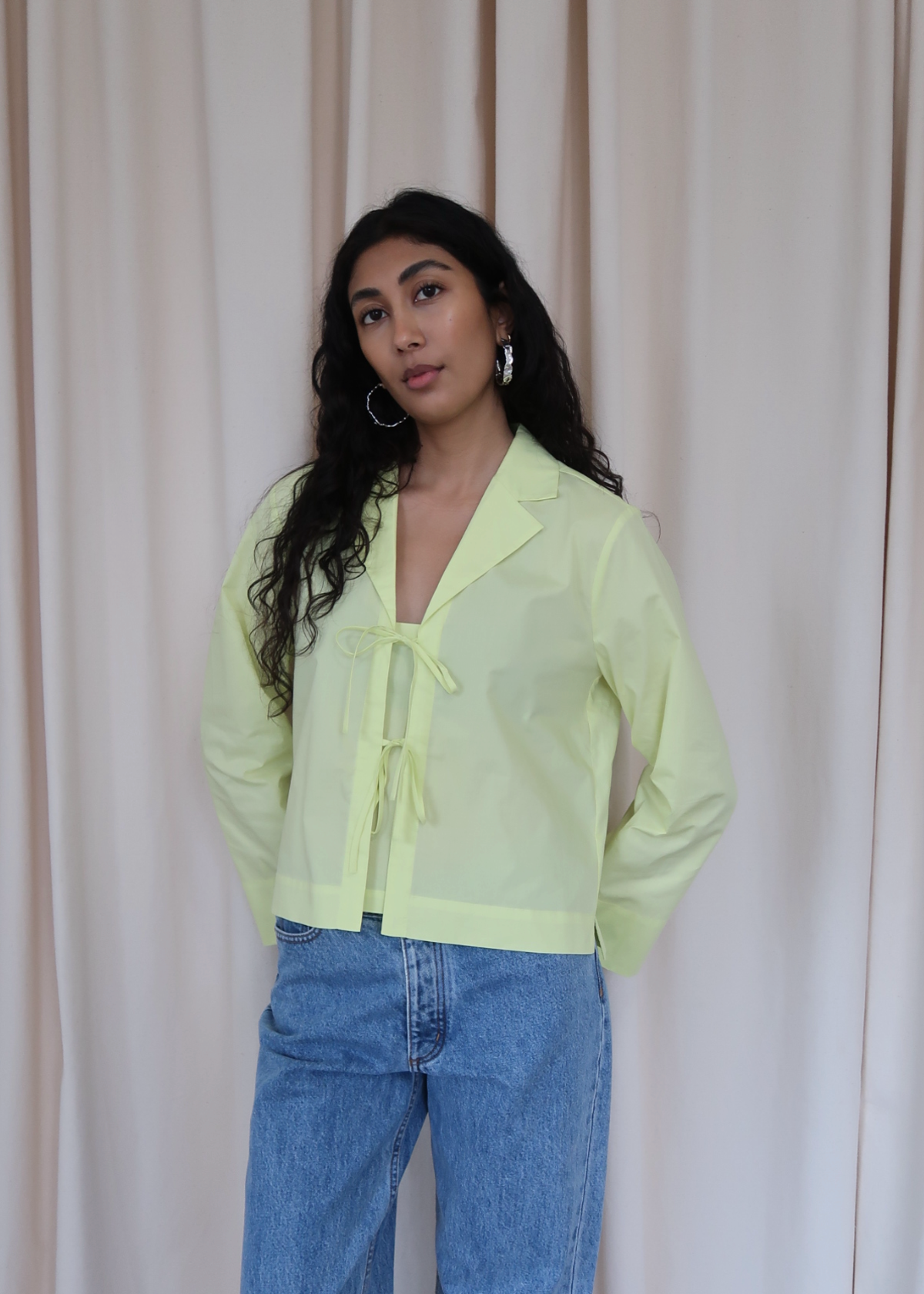 Inwear Helve Bows Poplin Blouse - Lime - Image 2 of 4