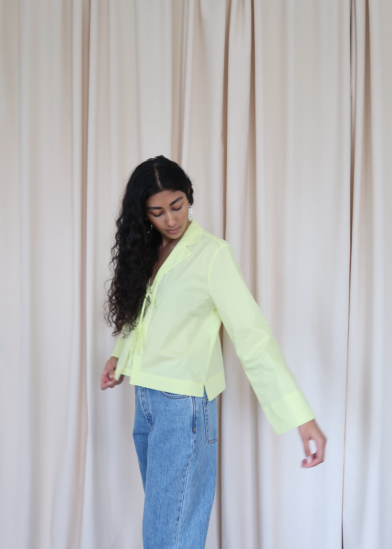 Inwear Helve Bows Poplin Blouse - Lime