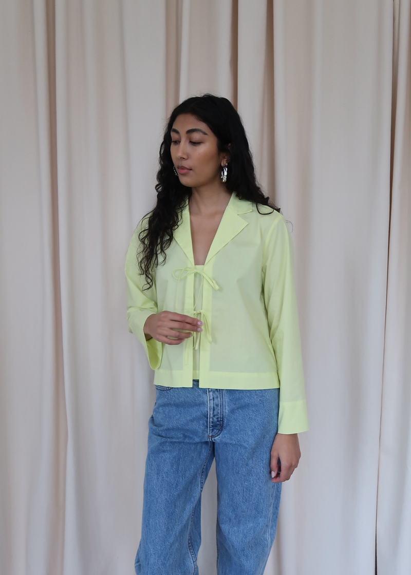 Inwear Helve Bows Poplin Blouse - Lime